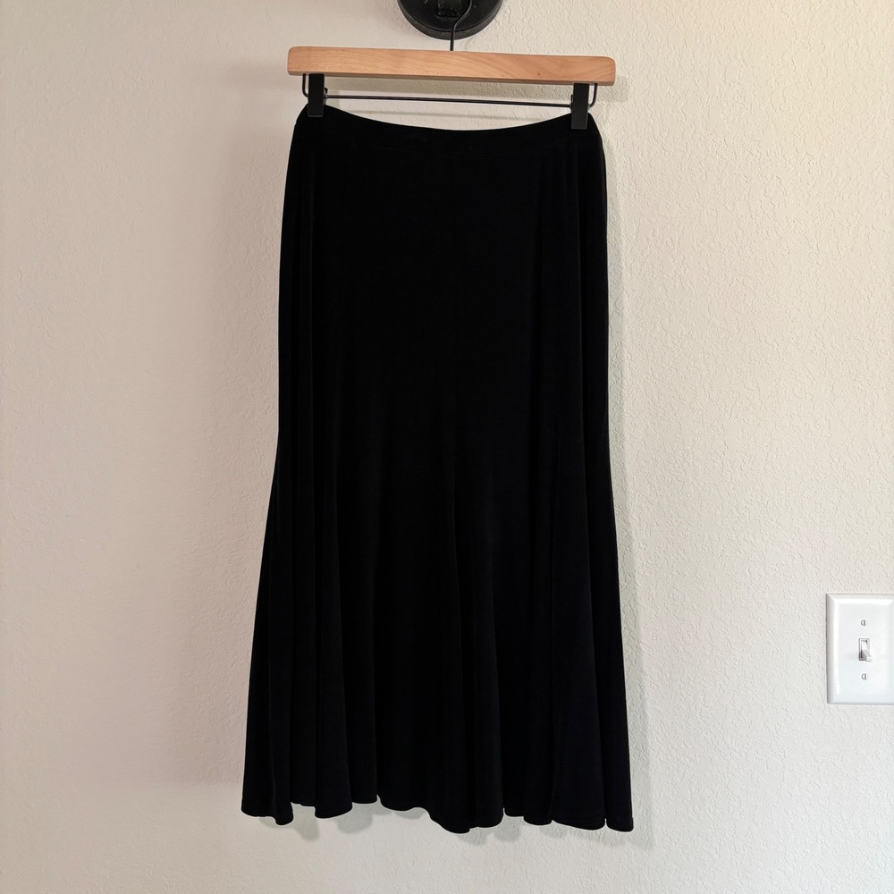 Chico's Skirt Travelers Size 3 Black Minimalist Office Wear